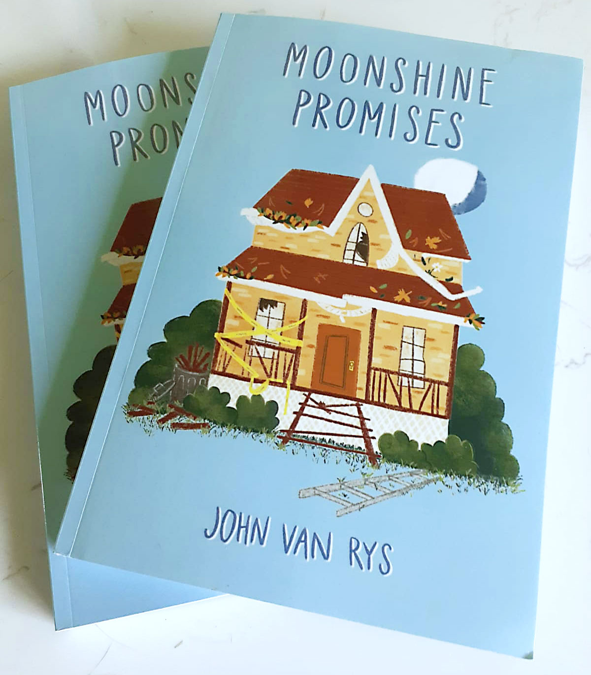 Author Copies of John Van Rys's novel Moonshine Promises