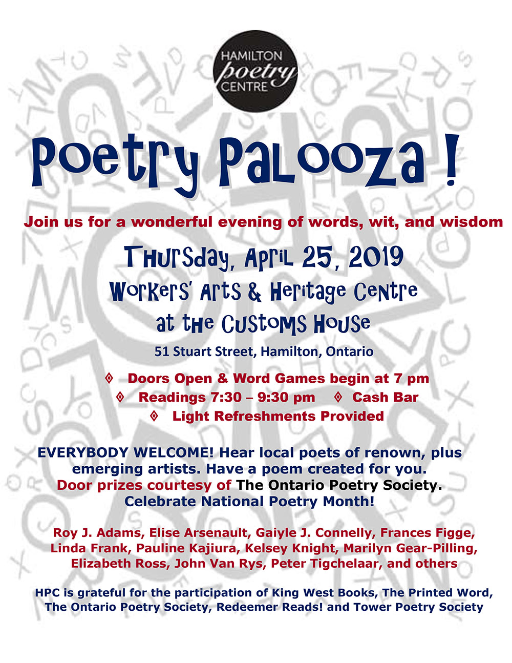 Poetry Palooza Poster